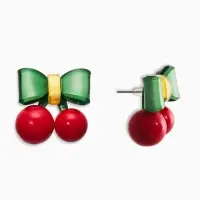 Серьги "Стиляжная Вишня", цветные