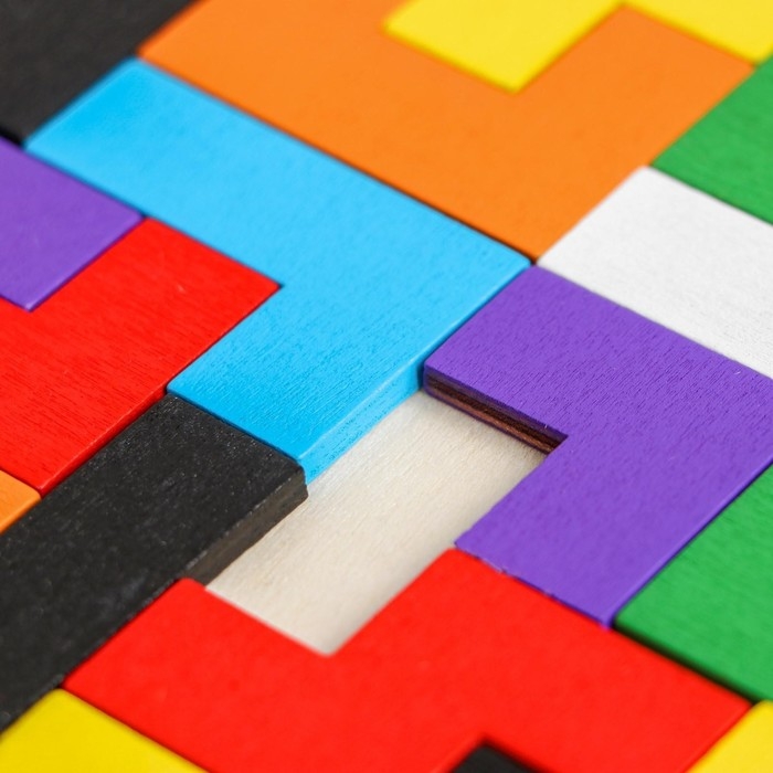 Головоломка &laquo;Тетрис&raquo;, тонкая, 27&times;18&times;0,5 см, 40 деталей