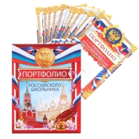 Папка школьная на кольцах &laquo;Портфолио школьника&raquo;, 10 листов-разделителей, 24,5 х 32 см.