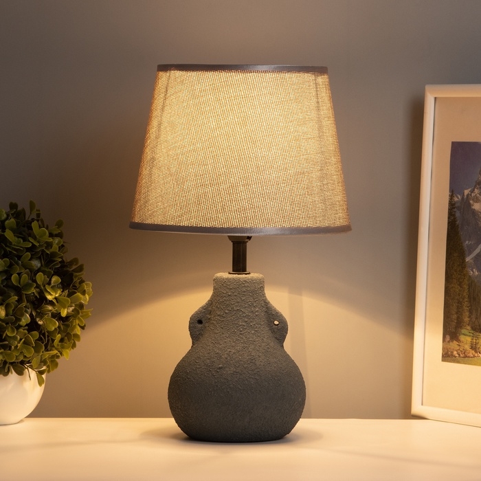Лампа настольная "Каламбур" 1х40Вт Е14 темно-серый 20х20х32см
