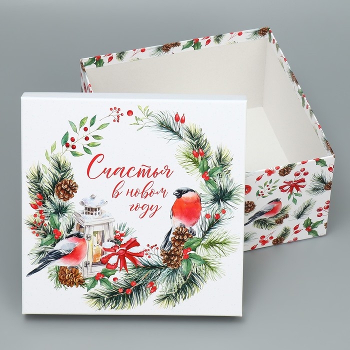 Набор подарочных коробк 5 в 1 &laquo;С Новым годом!&raquo;, 14 х 14 х 8 &ndash; 22 х 22 х 12 см, Новый год