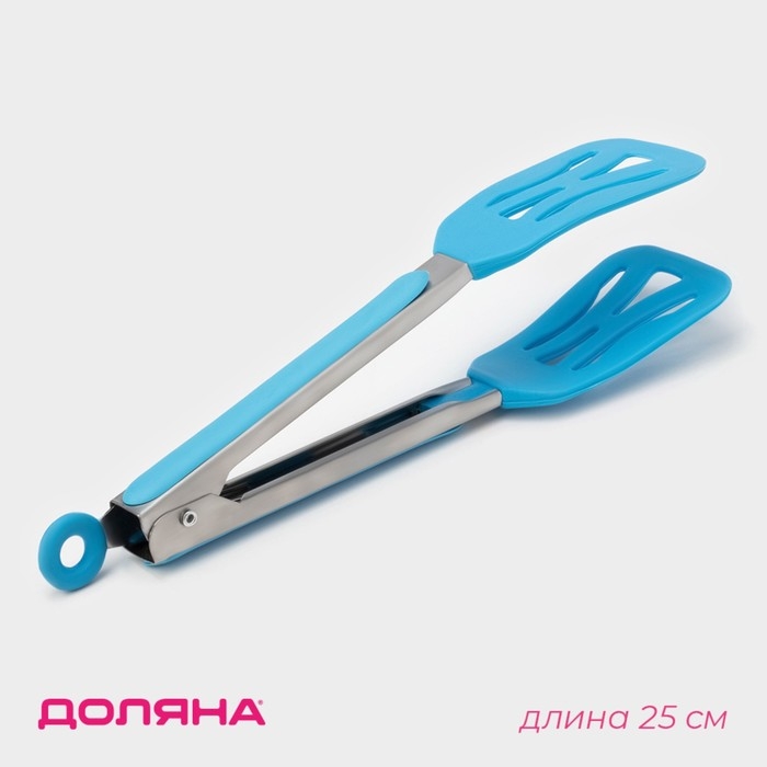 Щипцы кухонные Доляна &laquo;Лопатка&raquo;, 25&times;5&times;3,5 см, цвет МИКС