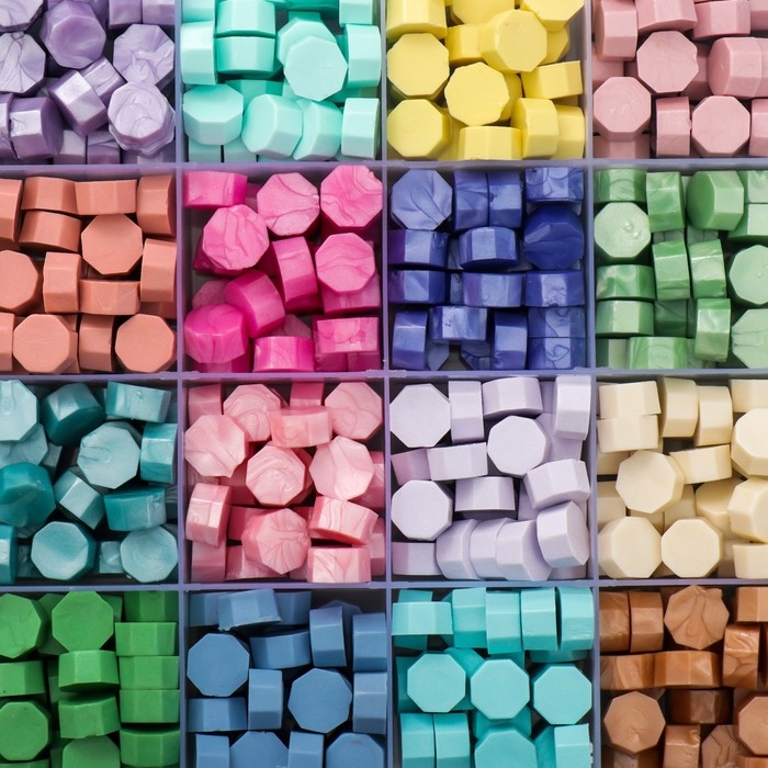 Набор сургуча Набор сургуча "Пастельная палитра" матовый+перламутр 24 цвета 19х13х2 см