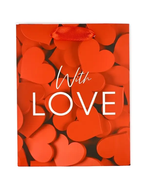Пакет подарочный ламинированный &laquo;С любовью&raquo;, S 12 х 15 х 5.5 см