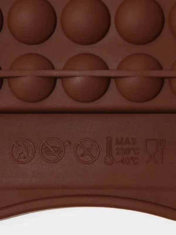 Форма для шоколада Доляна &laquo;Мини-шоколадки&raquo;, силикон, 22&times;11&times;1 см, 3 ячейки, коричневая