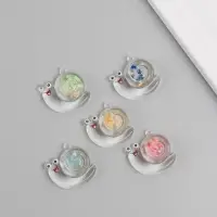 Подвеска для творчества акрил "Улыбчивая улитка" светится в темноте МИКС 2,9х3,3х1 см