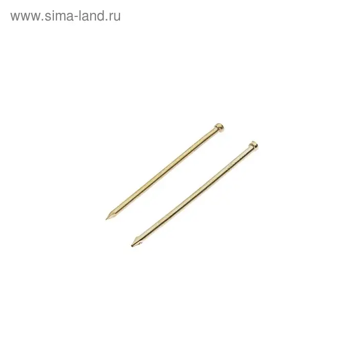 Гвозди СТРОЙБАТ, финишные, ГОСТ 7811-7035, латунированные, 1.4&times;35 мм, 40 шт.