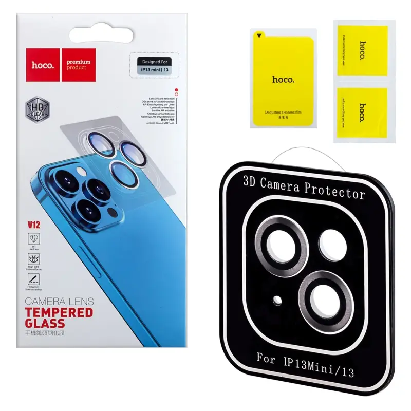 Защитное стекло для камеры iPh 13 Mini /iPh 13 3D Eagle eye metal lens V12 Hoco