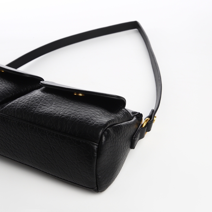 Сумка женская TEXTURA, средний размер, цвет чёрный