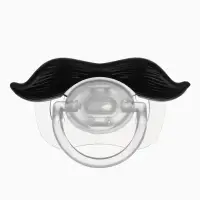 Пустышка-прикол, силиконовая, ортодонтическая, с колпачком, +0 мес., &laquo;Усы&raquo;