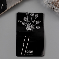 Шпилька для волос "Эмилия" шарики, 9х5 см, прозрачный