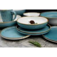 Тарелка фарфоровая глубокая Magistro &laquo;Церера&raquo;, 1,1 л, d=22 см, цвет голубой