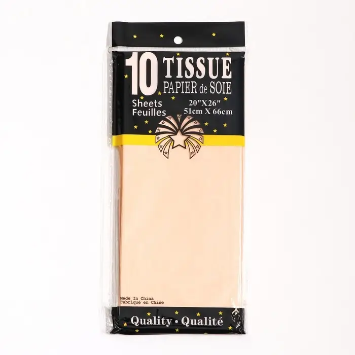 Бумага упаковочная тишью, &laquo;Жемчужная&raquo;, персиковая, 50&times;70 см