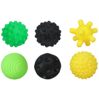 Набор развивающих тактильных мячиков по методике Гленна Домана, с пищалкой, 6 шт, Крошка Я