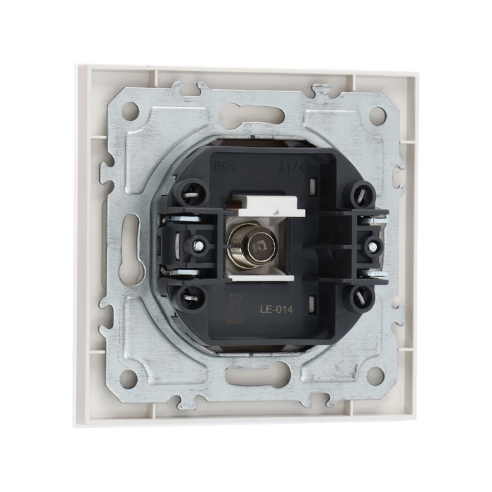 Розетка телевизионная одноместная TOT Matte Glass, скрытая, стекло, белая Розетка телевизионная одноместная TOT Matte Glass, скрытая, стекло, белая