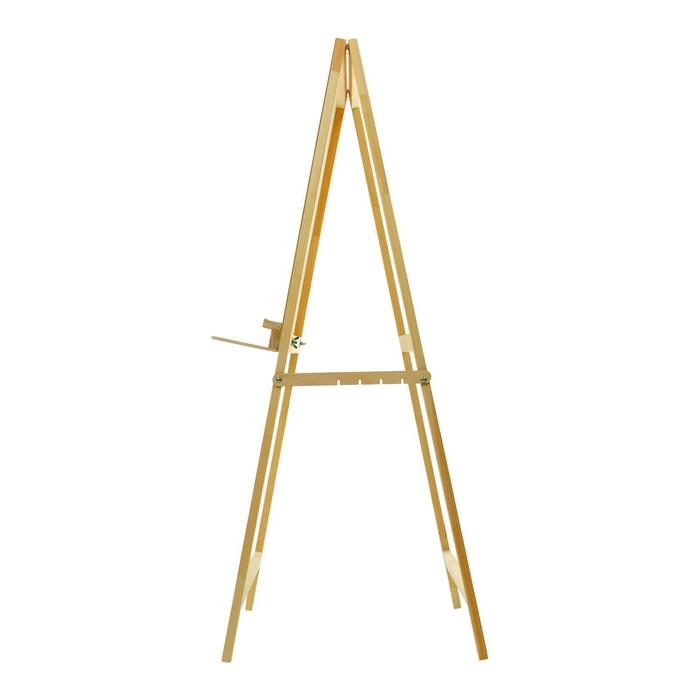 Мольберт тип &laquo;Хлопушка&raquo;, 120 х 60 х 65 см, планшет 60 х 60 см, полка с двумя подстаканниками, неокрашенное дерево, Calligrata