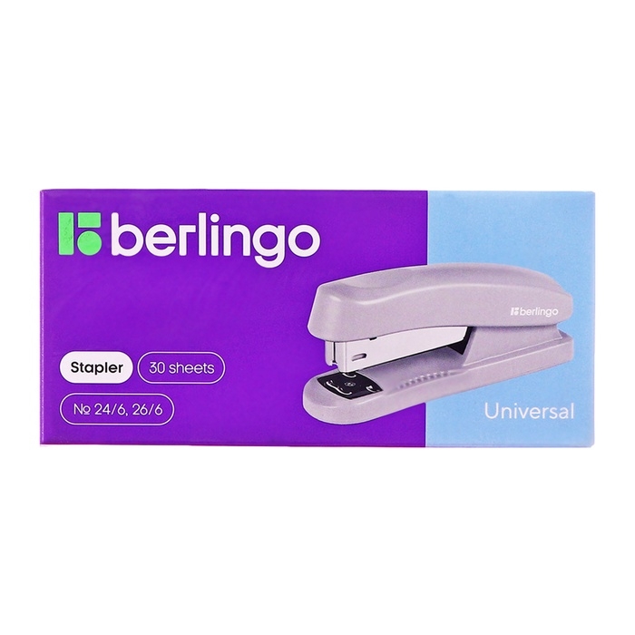 Степлер №24-26/6 25 листов Berlingo пласт микс