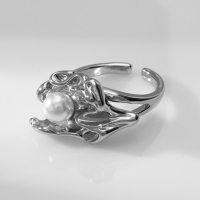 Кольцо с жемчугом &laquo;Тренд&raquo; пандора, цвет серебро, безразмерное