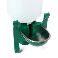 Поилка чашечная для домашней птицы, навесная, 2 л, металл, пластик, МИКС Поилка чашечная для домашней птицы, навесная, 2 л, металл, пластик, МИКС