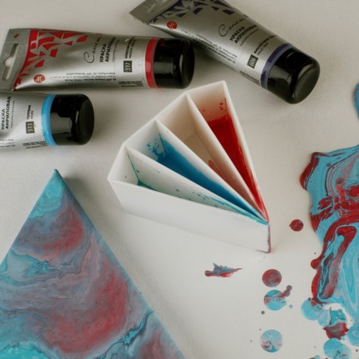 Стакан для техники "флюид арт", ЗХК "Сонет", 4 секции, блистер