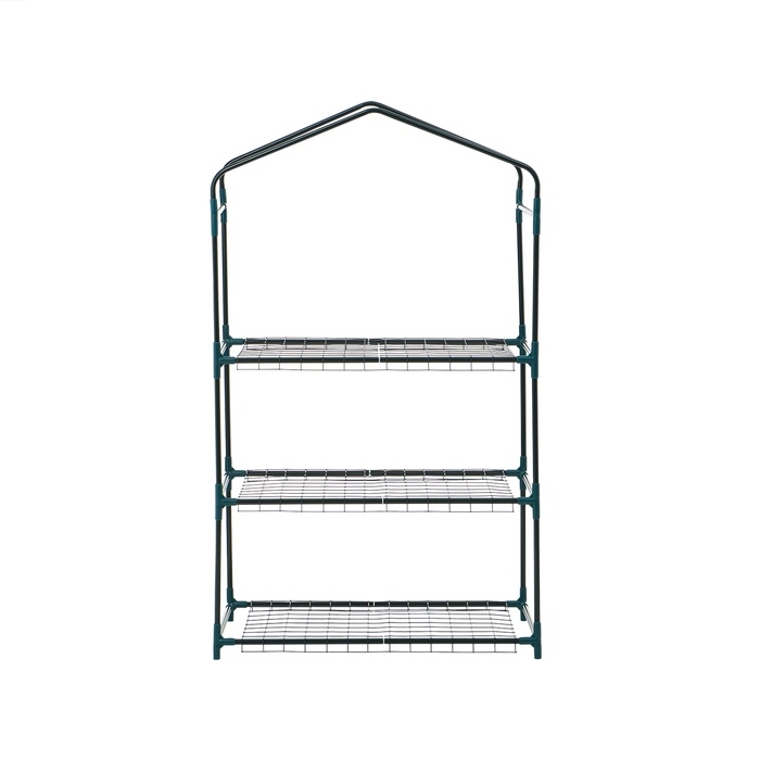 Стеллаж для рассады, 3 полки, 110 &times; 40 &times; 65 см, металлический каркас d = 12 мм, без чехла, Greengo