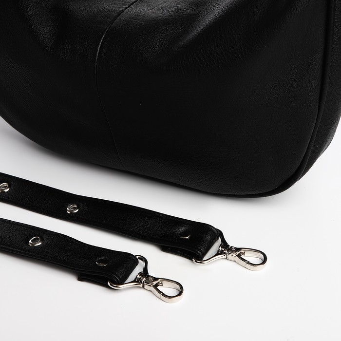 Сумка-багет "Саломея" на молнии, цвет чёрный