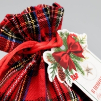 Мешок подарочный холща &laquo;С Новыми желаниями&raquo;, 16 х 23 см +/- 1.5 см, Новый год