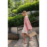 Сумка женская на молнии, TEXTURA, средний размер, цвет молочный