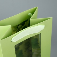 Пакет подарочный под бутылку, упаковка, &laquo;Виноград&raquo;, 36 х 13 х10 см