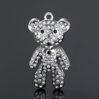 Подвеска &laquo;Мишка&raquo;, цвет белый в серебре