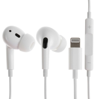 Наушники BYZ S858, проводные, вакуумные, Lightning, 1.2 м, белые Наушники BYZ S858, проводные, вакуумные, Lightning, 1.2 м, белые