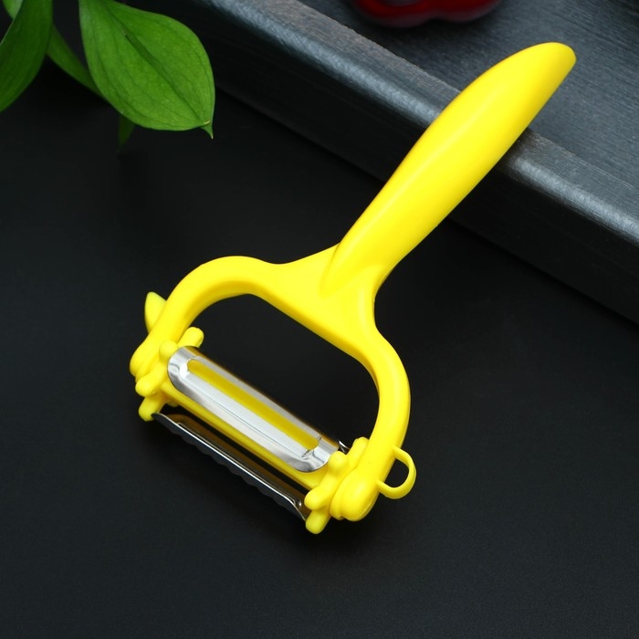 Овощечистка многофункциональная Доляна, 16&times;9 см, цвет жёлтый