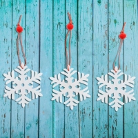 Подвеска новогодняя &laquo;Снежинка&raquo;, (набор 3 шт.)