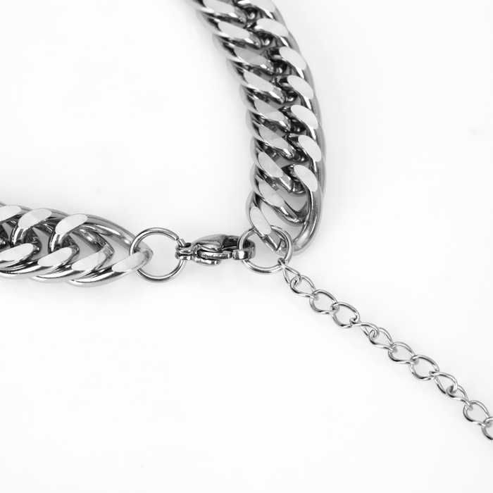 Браслет &laquo;Гладиатор&raquo; крупные звенья, цвет серебро, 18 см