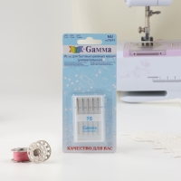 Иглы для бытовых швейных машин, универсальные, №75, 5 шт