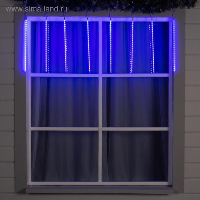 Гирлянда &laquo;Сосульки&raquo; 2.5 &times; 0.5 м, IP65, прозрачная нить, 288 LED, свечение синее с эффектом стекания, 12 В