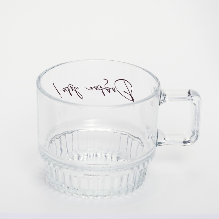 Кружка стеклянная &laquo;Доброе утро!&raquo;, 270 мл
