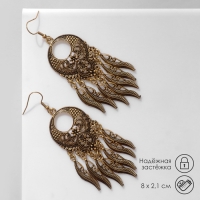 Серьги металл &laquo;Восток&raquo; богатство, цвет чернёное золото