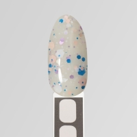 Гель лак для ногтей, &laquo;MILK GLITTER&raquo;, 3-х фазный, 8мл, LED/UV, цвет прозрачный (02)