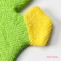 Мочалка - варежка детская для купания Доляна &laquo;Лягушонок&raquo;, 20 см