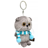 Брелок - детский мягкий «Басик в полосатом шарфе», 15 см Брелок - детский мягкий «Басик в полосатом шарфе», 15 см