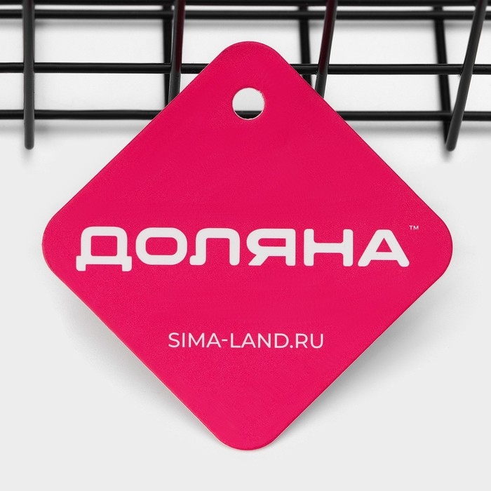 Корзина на липучках Доляна, 29&times;12&times;11,5 см, цвет чёрный