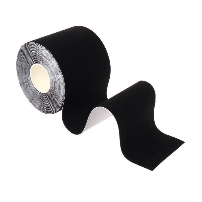 Кинезио-тейп, 5 см &times; 5 м, цвет чёрный