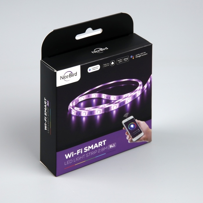 Умная светодиодная лента Nitebird, 5В, SMD5050, 30 LED/м, 2.8 м, IP20, Wi-Fi, RGB