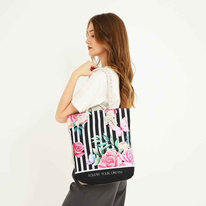 Сумка женская пляжная Сумка женская пляжная "Follow your dream", 35х40 см