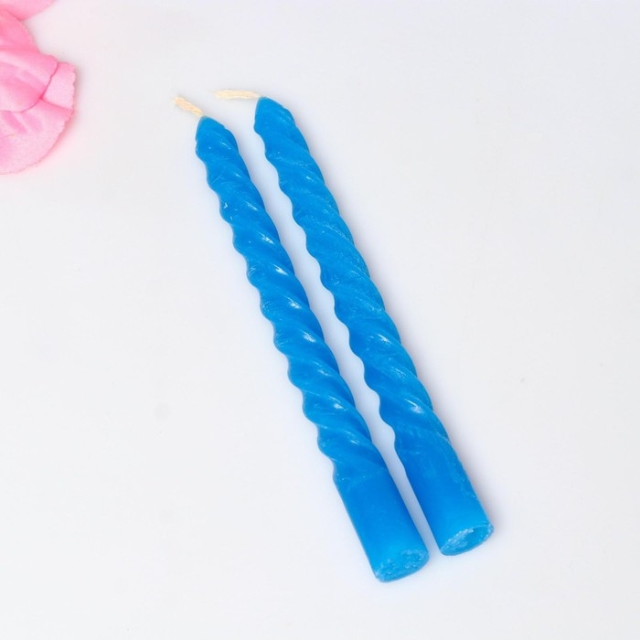 Набор свечей витых,1,5х 15 см, 2 штуки, аромат яблоко Набор свечей витых,1,5х 15 см, 2 штуки, аромат яблоко