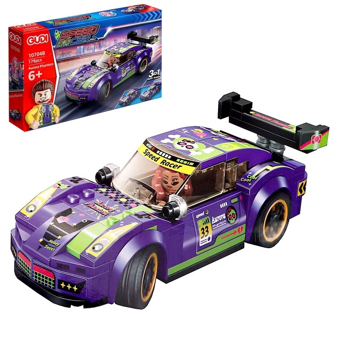 Конструктор &laquo;Гонка. Наскар&raquo;, 3 варианта сборки, 179 деталей