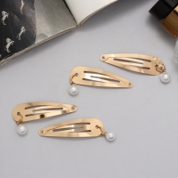 Невидимка для волос "Офелия" (набор 4 шт) бусинка, 4,5 см, золото Невидимка для волос "Офелия" (набор 4 шт) бусинка, 4,5 см, золото