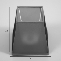 Абажур для люстры "Квадрат" Е27/Е14 серый 13х13х13см Абажур для люстры "Квадрат" Е27/Е14 серый 13х13х13см