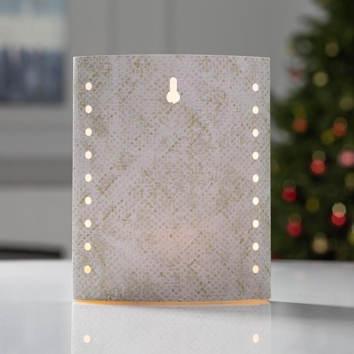 Светодиодная фигура &laquo;Снежинка&raquo; 13 &times; 16 &times; 5 см, картон, батарейка ААх2 (не в комплекте), свечение тёплое белое